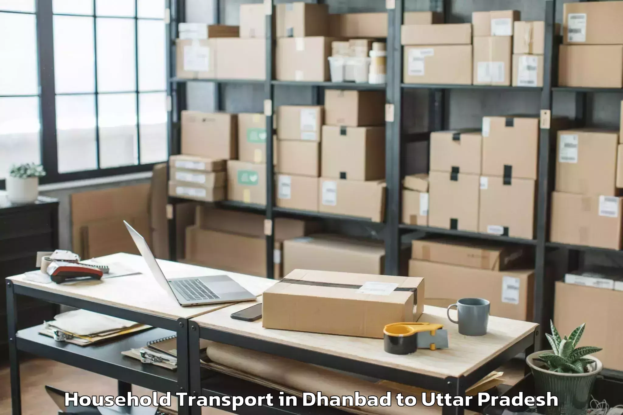 Get Dhanbad to Sikandarpur Household Transport